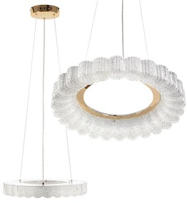 LAMPA WISZĄCA LED MS018-CP Różowe Złoto 40cm