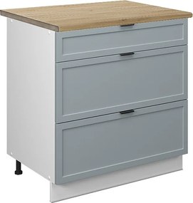 Szafka dolna do kuchni jasnoniebiesko-szary 80x60x82 fame-line