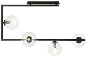 Loftowa lampa sufitowa z przezroczystymi kloszami  - D107-Solini