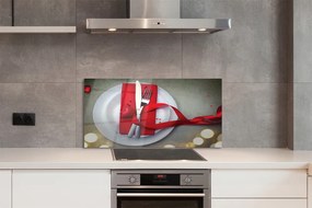 Panel szklany do Kuchni Kolacja przy Świecach w Kształcie Serca