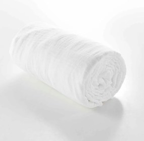 Białe prześcieradło muślinowe z gumką 140x190 cm Angelia – douceur d'intérieur