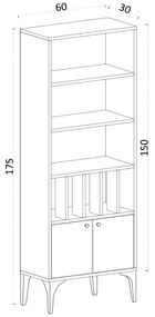 Biblioteczka Pollux Sapphire Oak