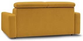 Musztardowa rozkładana sofa 215 cm Monaco – Bobochic Paris