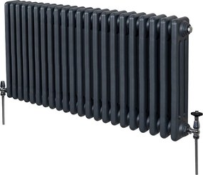 Tradycyjny grzejnik 3-kolumnowy - 600 x 1012 mm - antracytowy szary
