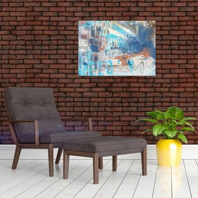 Obraz - Urodzony, by jeździć, niebieskie odcienie (70x50 cm)