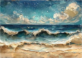 Obraz na szkle - Malowanie morza (70x50 cm)