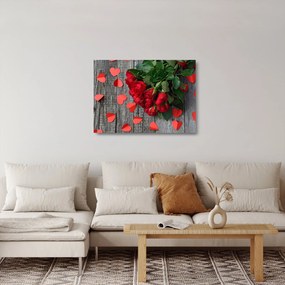 Obraz na szkle - bukiet róż (70x50 cm)