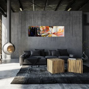 Obraz - Kobieta grająca na pianinie (170x50 cm)
