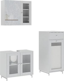 Zestaw mebli łazienkowych biały 60x30x58 malte