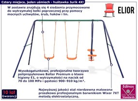 Huśtawka ogrodowa dla dzieci - Klaren 4X