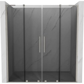 Mexen Velar L Duo drzwi prysznicowe rozsuwane 180 cm, grafit, nikiel szczotkowany - 871-180-003-42-97
