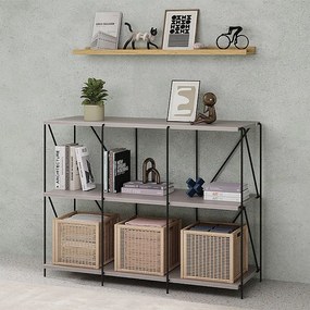 Regał zielony/czarny 90x30x71 ravix