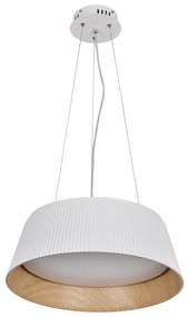 Biało-naturalna lampa wisząca LED z metalowym kloszem ø 45 cm Umbria – Candellux Lighting