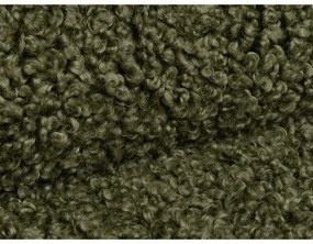 Zielony puf z materiału bouclé Dia – Micadoni