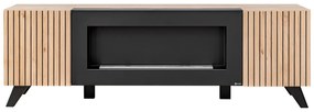 Stolik RTV LIAM 160 hickory jackson z biokominkiem ASM Meble