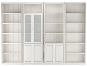 Biały regał z litego drewna sosnowego 370x223 cm Anita – Støraa