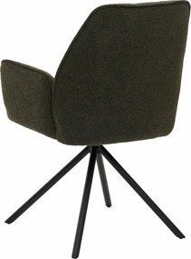 Krzesło do jadalni MCW-G67 Bouclé (zestaw 6 sztuk),  oliwkowa zieleń