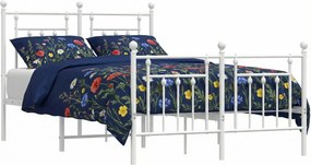 Białe metalowe łóżko loftowe 140x200 cm L1-L82