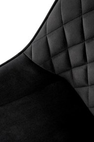 Krzesło tapicerowane K520 VELVET czarne obracane HALMAR