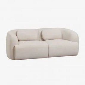 Sofa Modułowy 2-częściowy Z Tkaniny Chenille Coquette Szenila Kremowy Beż - Sklum