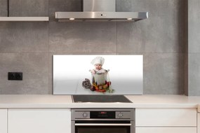 Panel nad Blat Kuchenny Zabawne Ujęcie z Warzywami