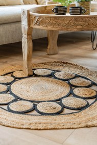 Drewniany stolik kawowy, Ø 74 cm