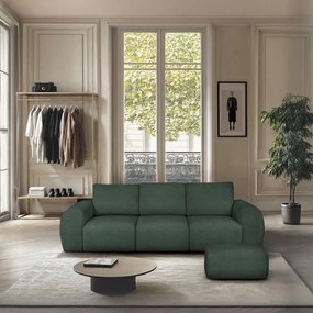 Zielona sofa z materiału bouclé 287 cm Mirel – Rodier