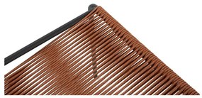 Metalowe krzesła zestaw sztaplowane 2 szt. w kolorze terakoty Emily – Marckeric