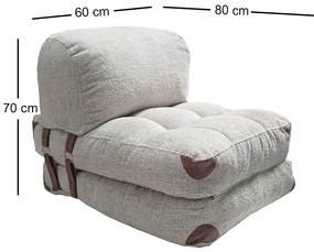 Fotel Fold Teddy Grey