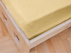 PrzytulneMieszkanie.pl Jersey prześcieradło dziecięce kremowe 70x140