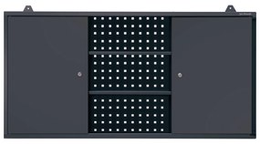 Wisząca szafka narzędziowa BEN, 1200 x 600 x 200 mm, antracytowa