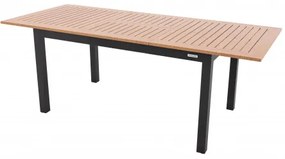 EXPERT WOOD antracyt - stół ogrodowy rozkładany aluminiowy 220/280 x 100 x 75 cm
