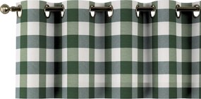 Lambrekin na kółkach kolor zielony tkanina wzorzysta