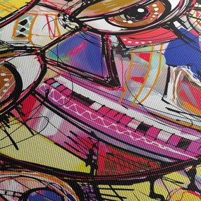 Obraz - Street art - sowa (170x50 cm)