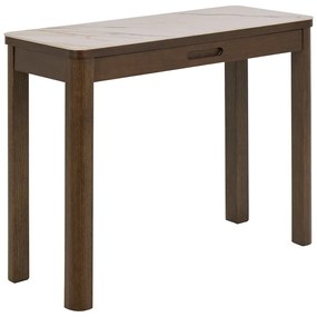 Beżowo-ciemnobrązowa konsola z ceramicznym blatem 40x100 cm Southampton – Actona