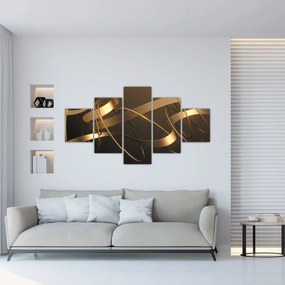 Obraz - Brązowe wstążki (125x70 cm)