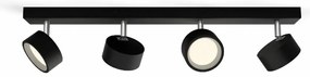 Philips 8720169174887 oprawa punktowa LED Bracia,czarna, 4x 5,5 W 4x550lm 2700K IP20