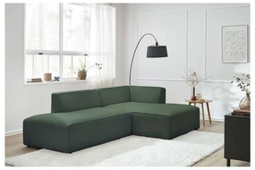 Zielony narożnik modułowy (prawostronny/w kształcie litery L) Megeve – Bobochic Paris