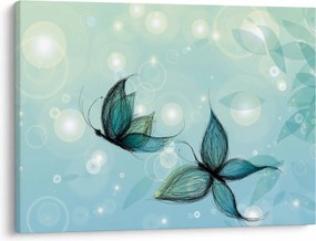 Obraz - Niebieskie motyle (70x50 cm)