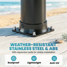 Outsunny Solarny prysznic 40L z ręczną słuchawką, deszczownicą i kranem, regulacja temperatury | Aosom PL