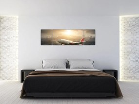 Obraz - Samolot w chmurach (170x50 cm)