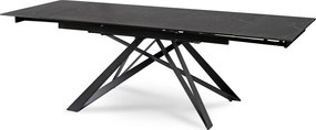 Rozkładany stół z ceramicznym blatem Maxime 160-240 cm czarny marmur