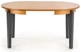 Stół SORBUS 100(200)x100 dąb miodowy/grafitowy rozkładany HALMAR