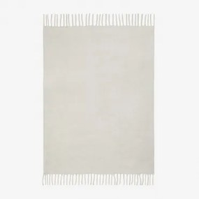 Koc 150x130 Cm Z Frędzlami Dorota Biała - Sklum