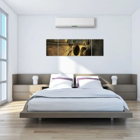 Obraz - Słuchawki lotnicze w stylu vintage (170x50 cm)