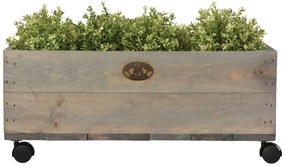 Skrzynka na kółkach z drewna sosnowego Esschert Design, szer. 59 cm