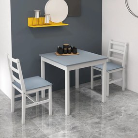 HOMCOM Zestaw jadalniany 3częściowy Stół z 2 krzesłami Idealny do małych przestrzeni Kompaktowy design dla 2 osób | Aosom PL
