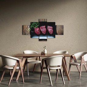 Obraz mięsa na talerzu (125x70 cm)