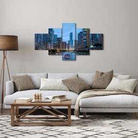Obraz miasta nocą (125x70 cm)