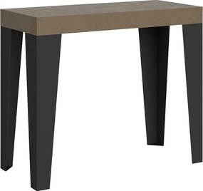 Rozkładany stół konsolowy 90x40/196 cm Flame Small Premium gołębi szary